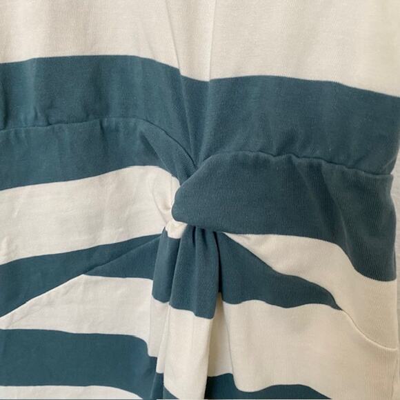 Veronica Beard Jeans Striped Knot Tyla Tee Shirt Dress Stripes Women's Large - Picture 7 of 10